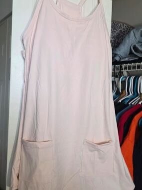 Target Light Pink Backless Sundress with Pockets